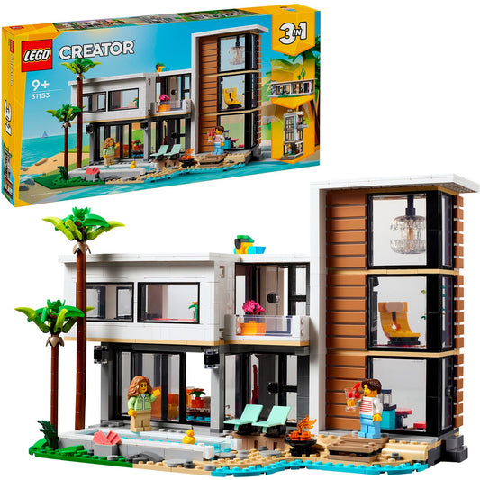 LEGO 31153 Creator 3-in-1 Modernes Haus, Konstruktionsspielzeug