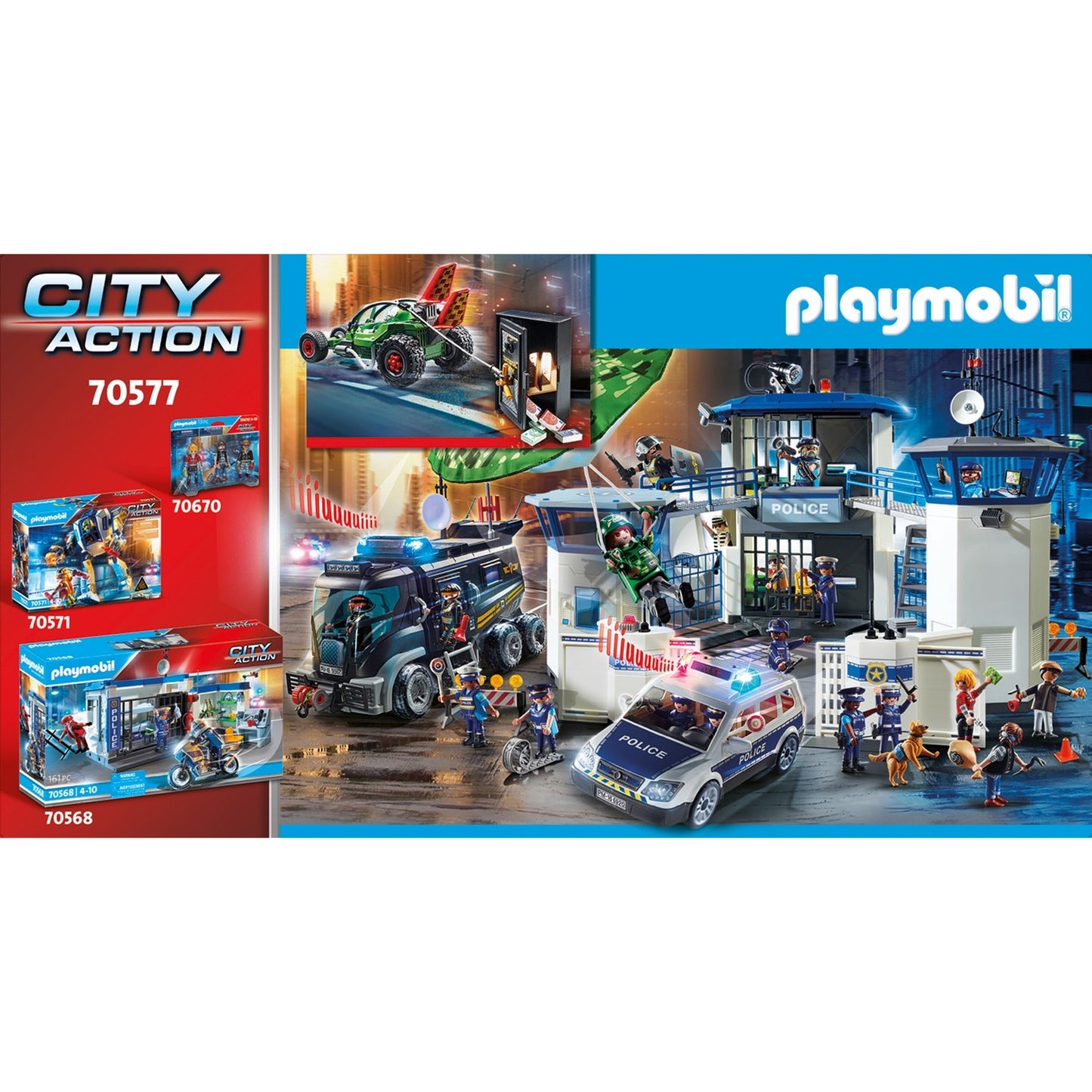 PLAYMOBIL 70577 City Action Polizei-Kart: Verfolgung des Tresorräubers, Konstruktionsspielzeug