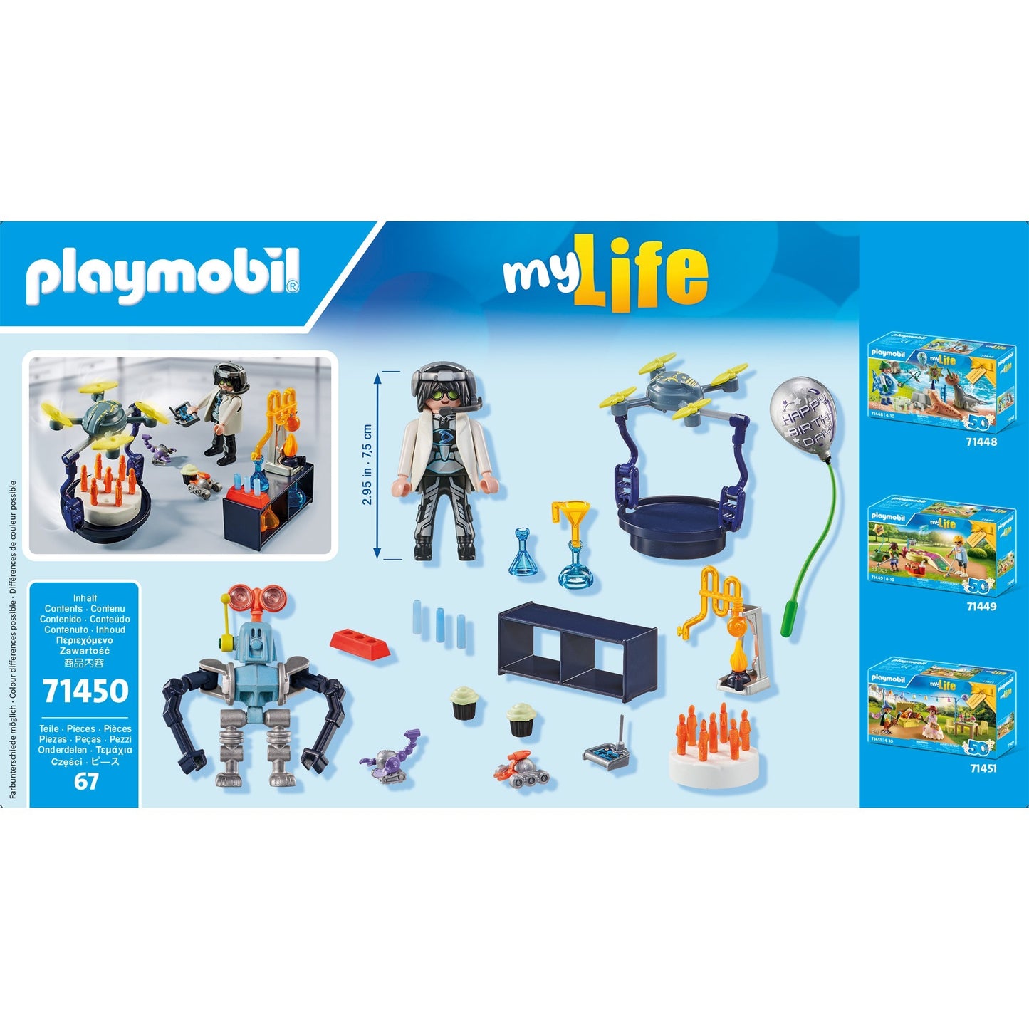 PLAYMOBIL 71450 City Life Forscher mit Robotern, Konstruktionsspielzeug