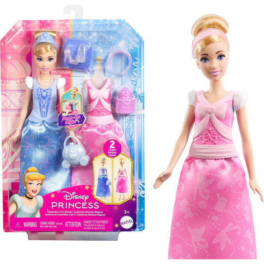 Disney Prinzessin 2-in-1 Geschichten Cinderella Modepuppe