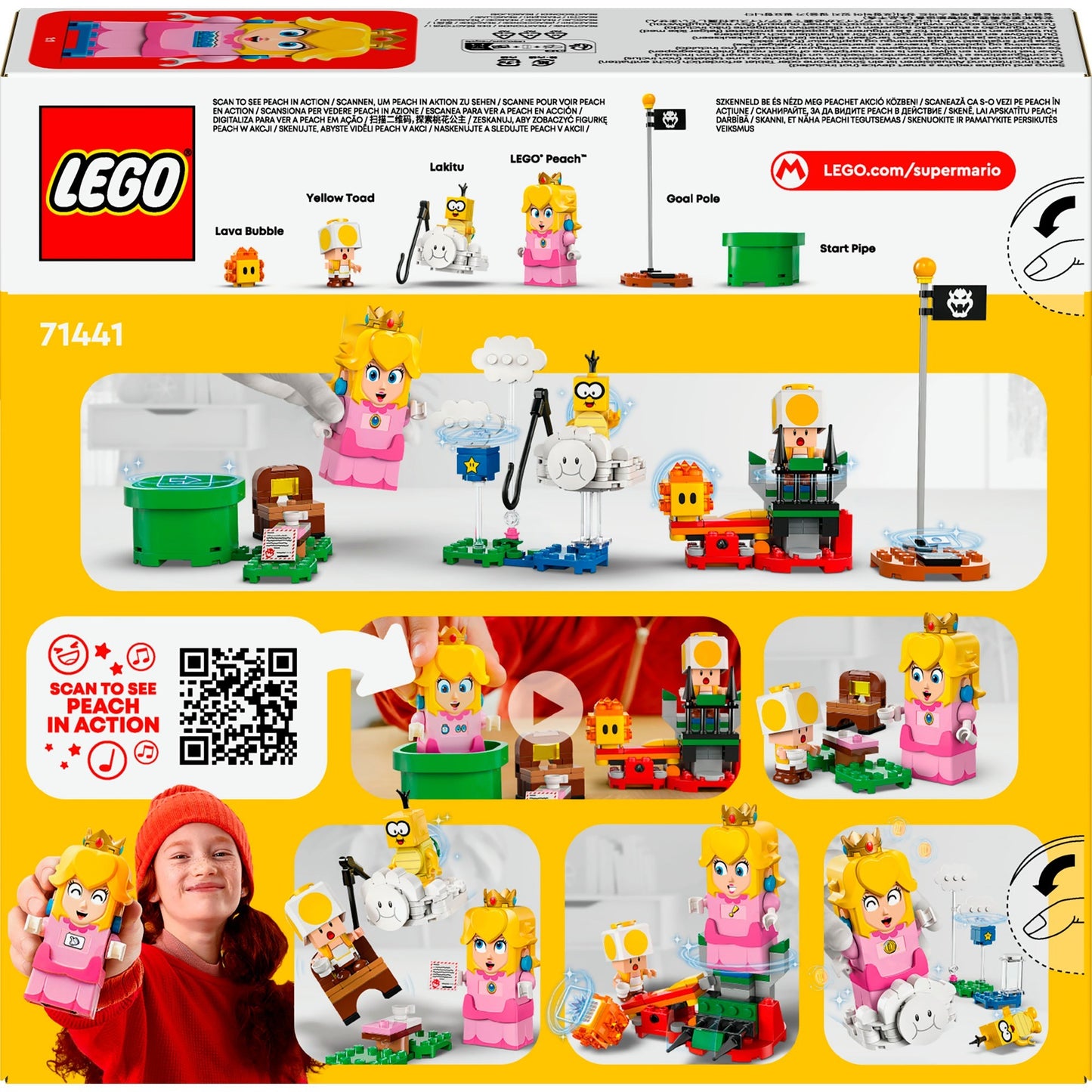 LEGO 71441 Super Mario Abenteuer mit der interaktiven LEGO Peach, Konstruktionsspielzeug