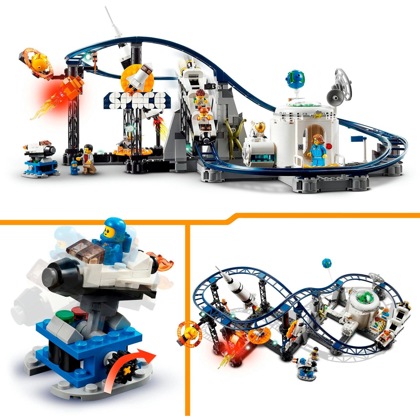 LEGO 31142 Creator 3-in-1 Weltraum-Achterbahn, Konstruktionsspielzeug