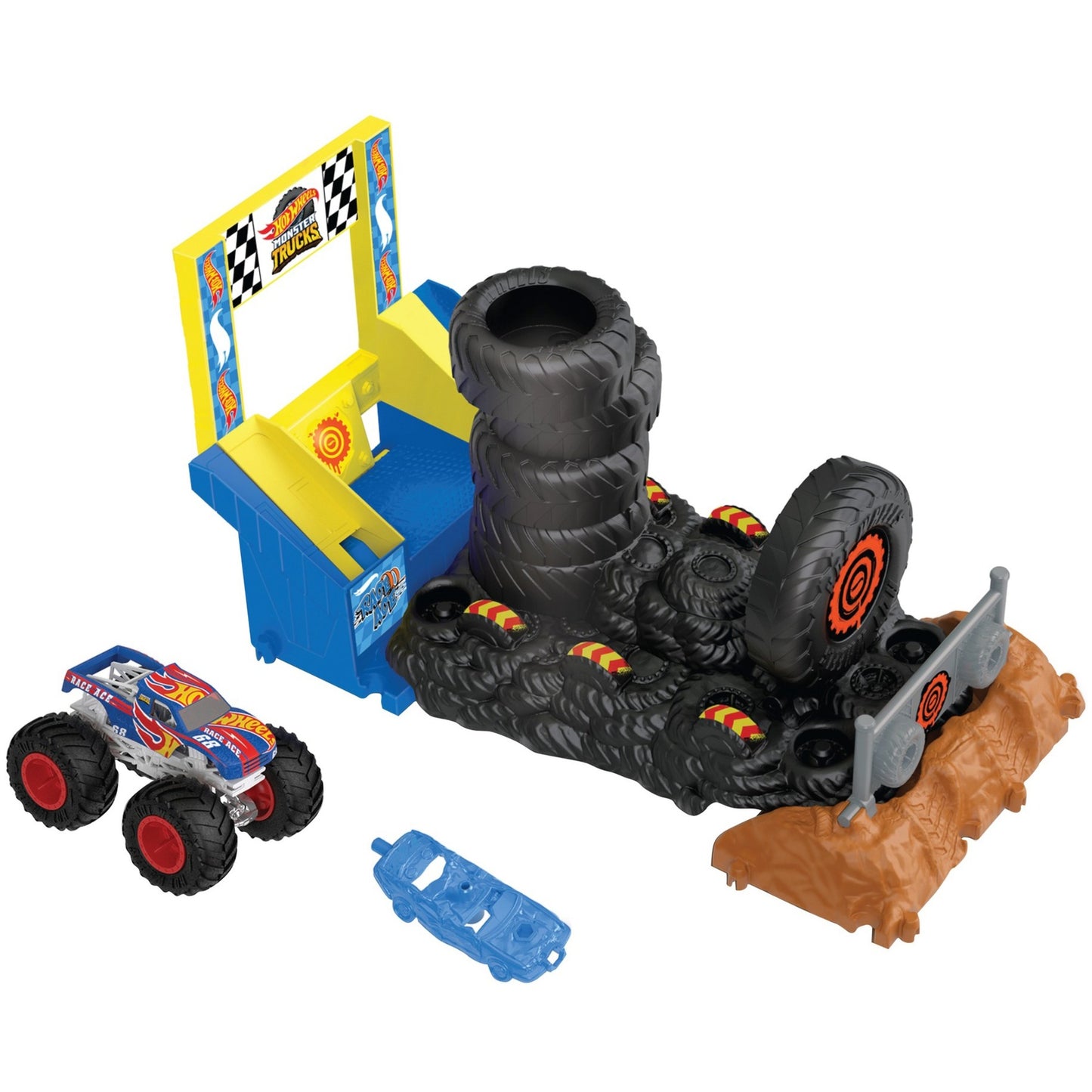 Hot Wheels Monster Trucks Arena World: Entry Challenge - Race Ace's Tire Smash Race, Rennbahn