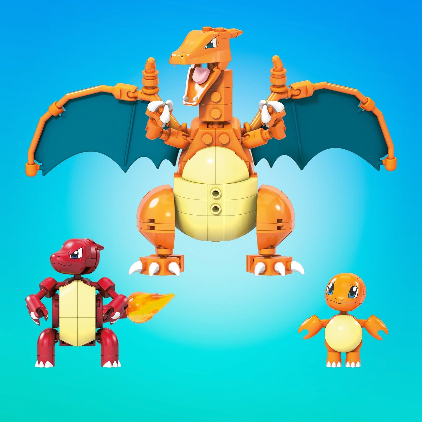 Mattel MEGA Pokémon Glumanda Evolution Set, Konstruktionsspielzeug