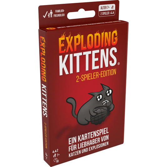 Asmodee Exploding Kittens - 2-Spieler-Edition, Kartenspiel