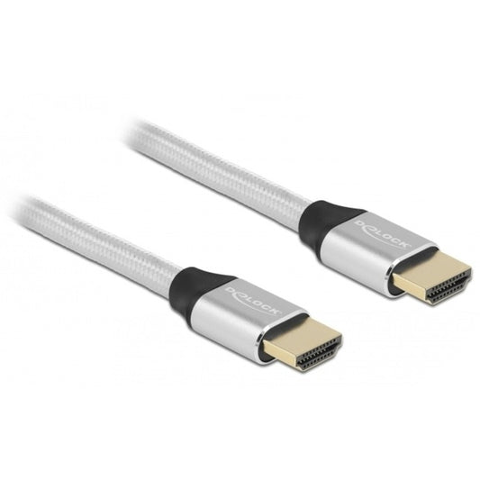 DeLOCK Ultra High Speed HDMI-Kabel 48 Gbps 8K 60Hz (silber, 3 Meter)