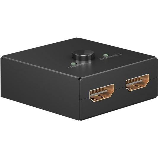 Goobay Manuelle HDMI-Umschaltbox 2 auf 1 (4K @ 30Hz), HDMI Switch (schwarz)