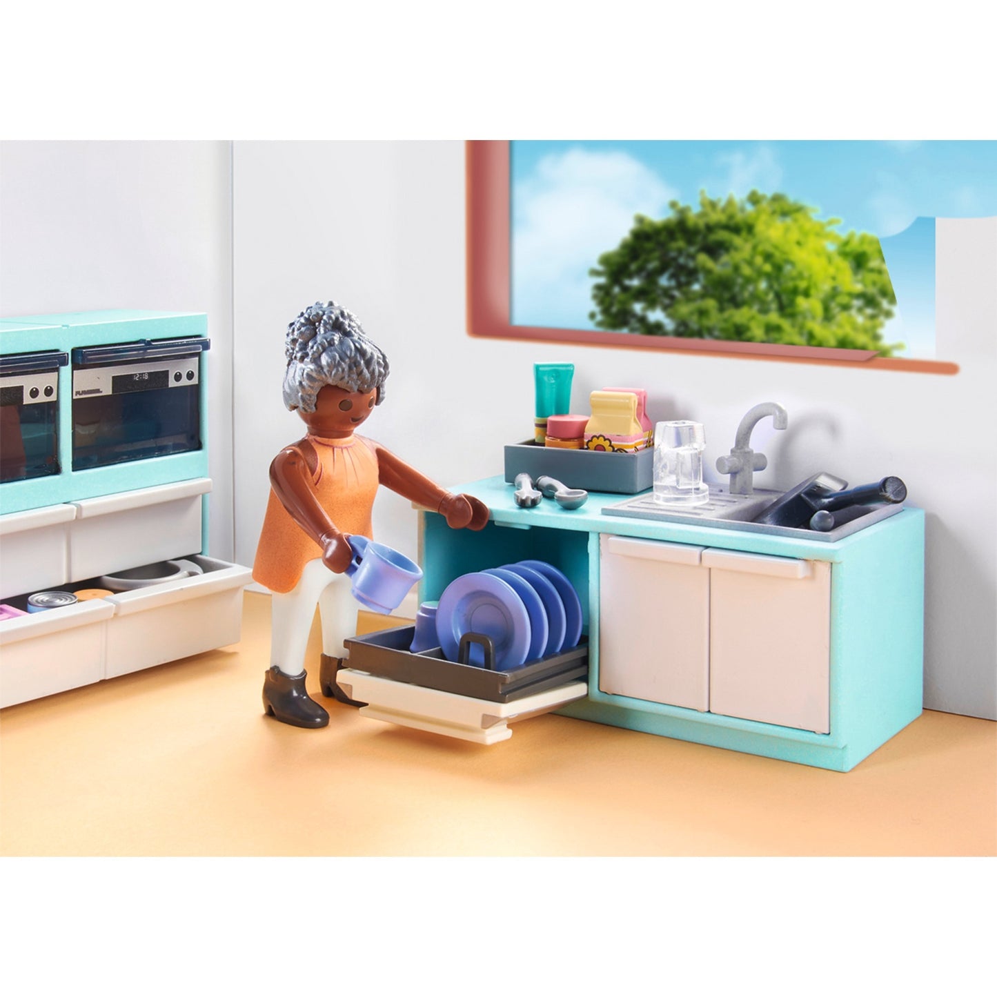 PLAYMOBIL 71608 My Life Küche mit Essplatz, Konstruktionsspielzeug