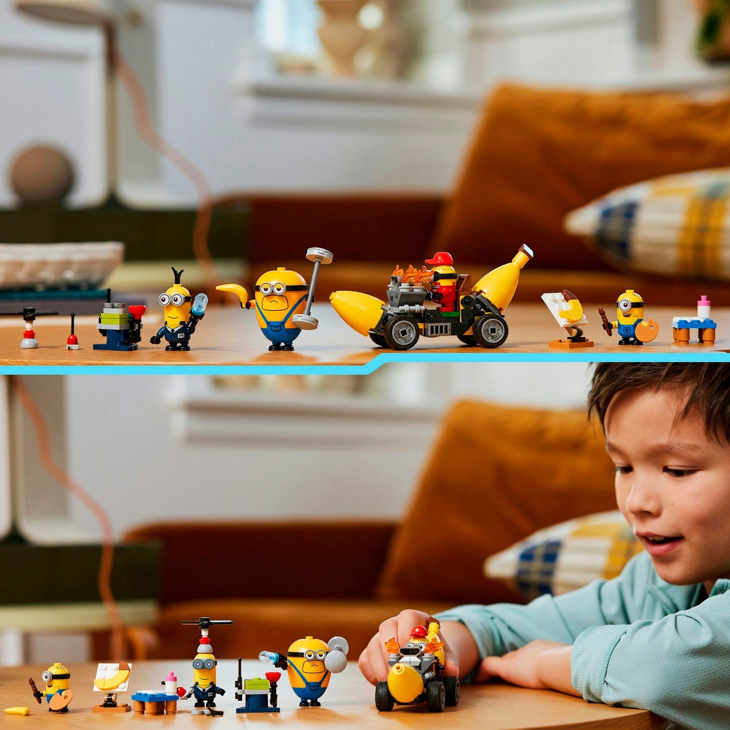 LEGO 75580 Minions und das Bananen Auto, Konstruktionsspielzeug