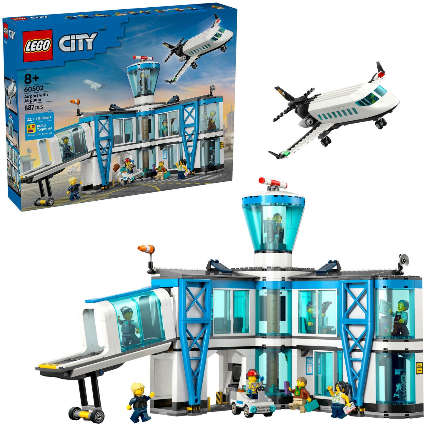 60502 City Flughafen mit Flugzeug, Konstruktionsspielzeug