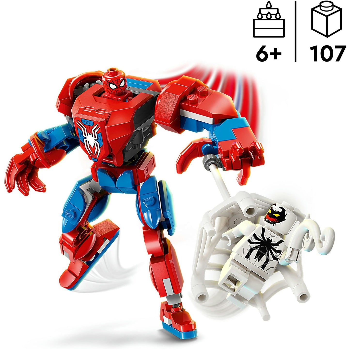 76308 Marvel Super Heroes Spider-Man Mech vs. Anti-Venom, Konstruktionsspielzeug