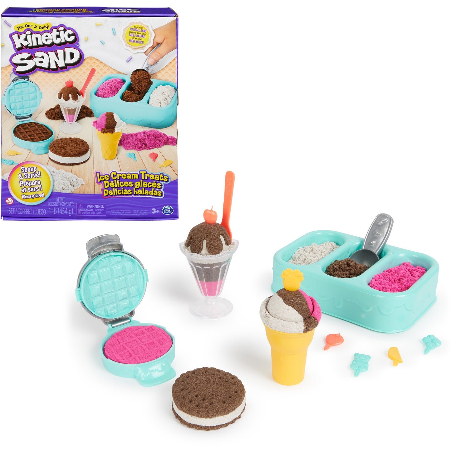 Spin Master Kinetic Sand - Eiscreme Set, Spielsand