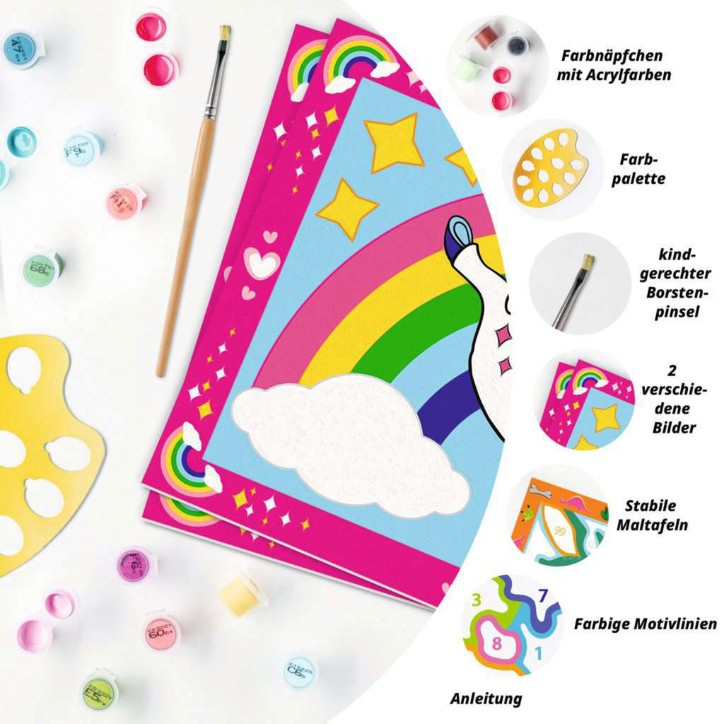 CreArt Junior - Zauberponys mit Regenbogen, Malen