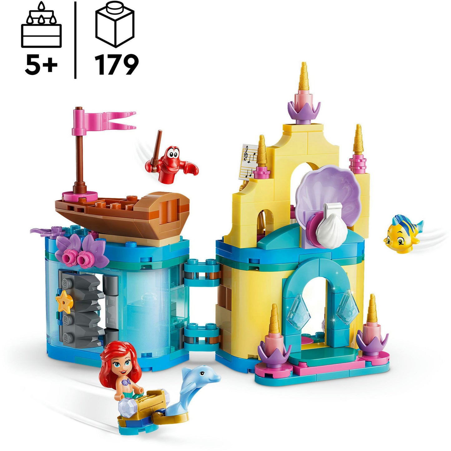 43285 Disney Princess Arielles Magisches Mini-Schloss, Konstruktionsspielzeug
