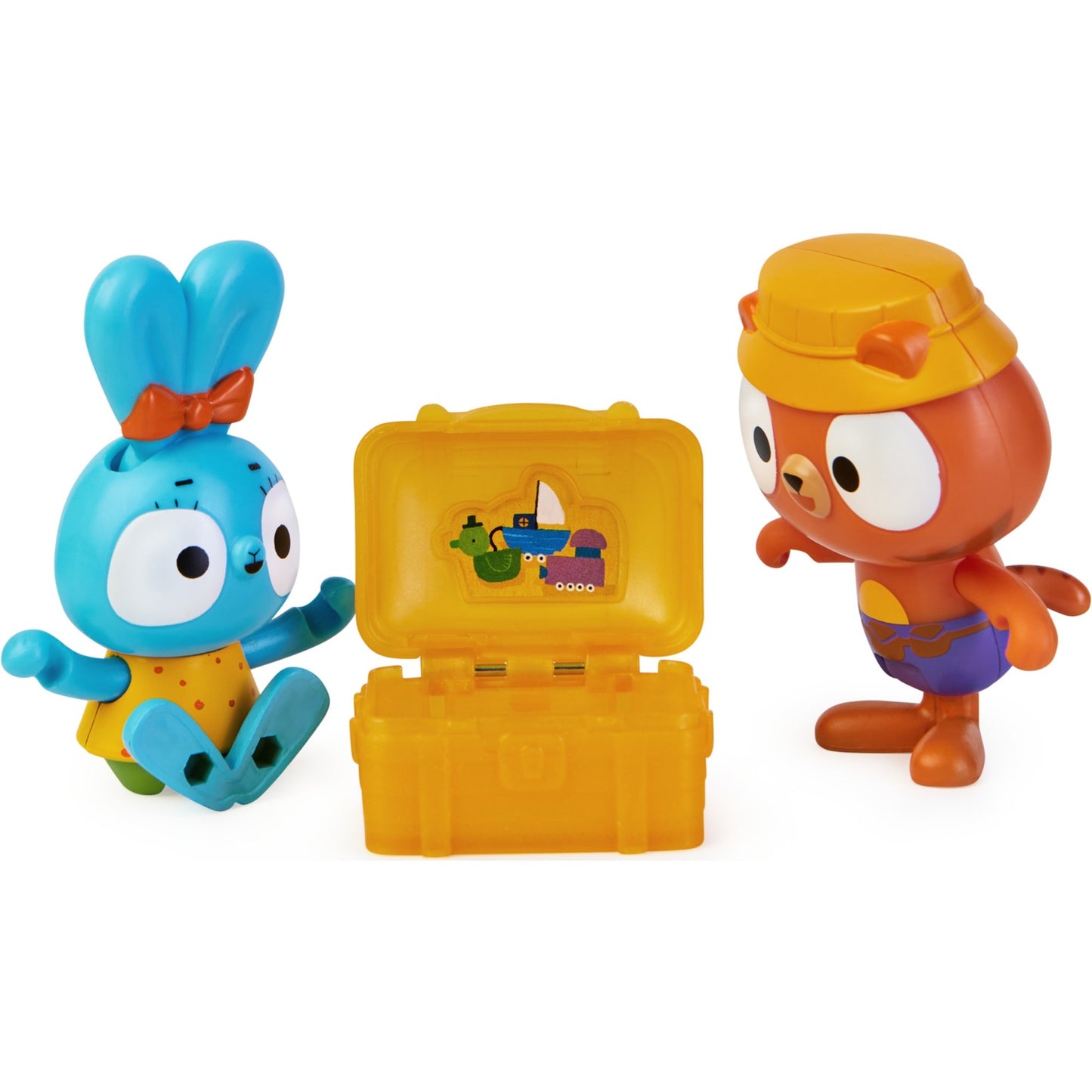 Spinmaster Brave Bunnies - Schatzsuche mit Boo Hase und Tiger (mit 2 Actionfiguren und 1 Schatzkiste als Zubehör, Spielzeug für Kinder ab 3 Jahren, Basic Figuren Set)