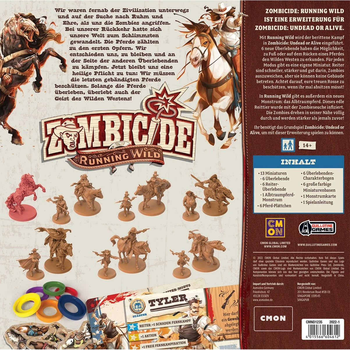 Asmodee Zombicide: Undead or Alive - Running Wild, Brettspiel