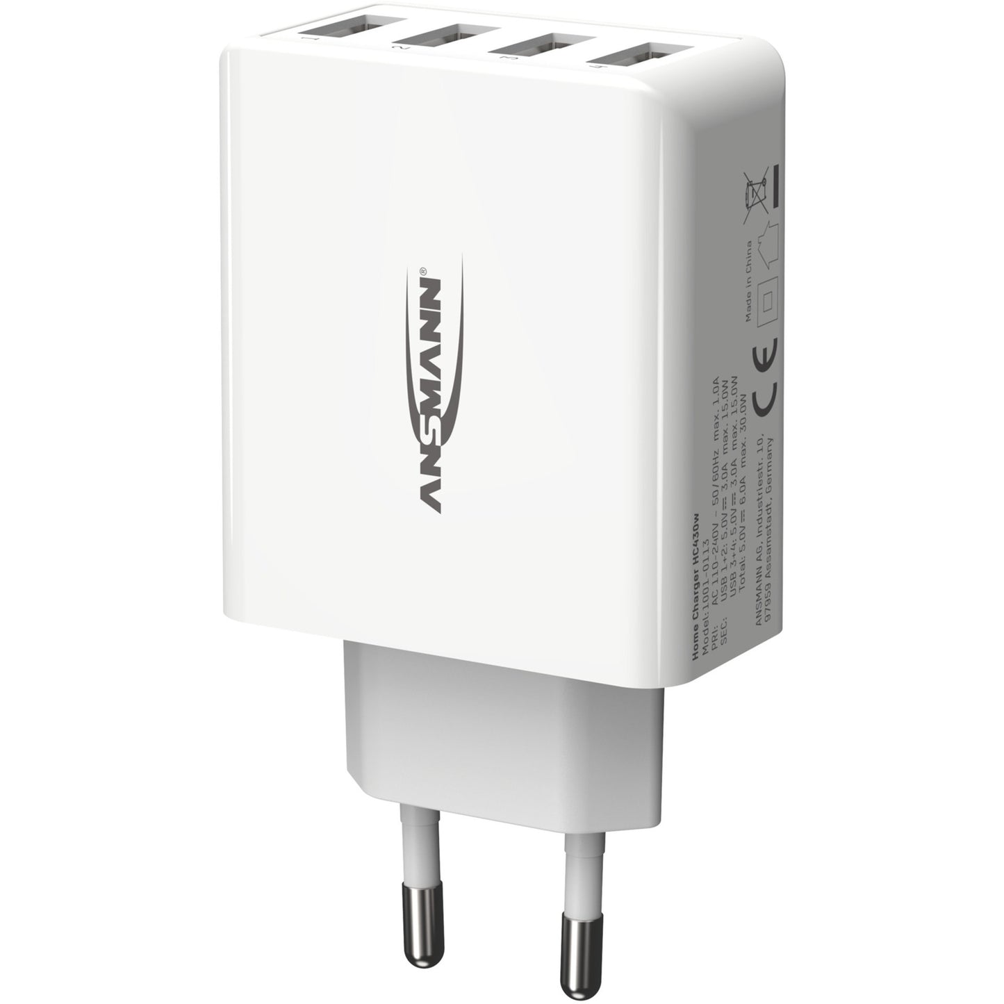 Ansmann Home Charger HC430 (weiss, intelligente Ladesteuerung, Multisafe-Technologie)