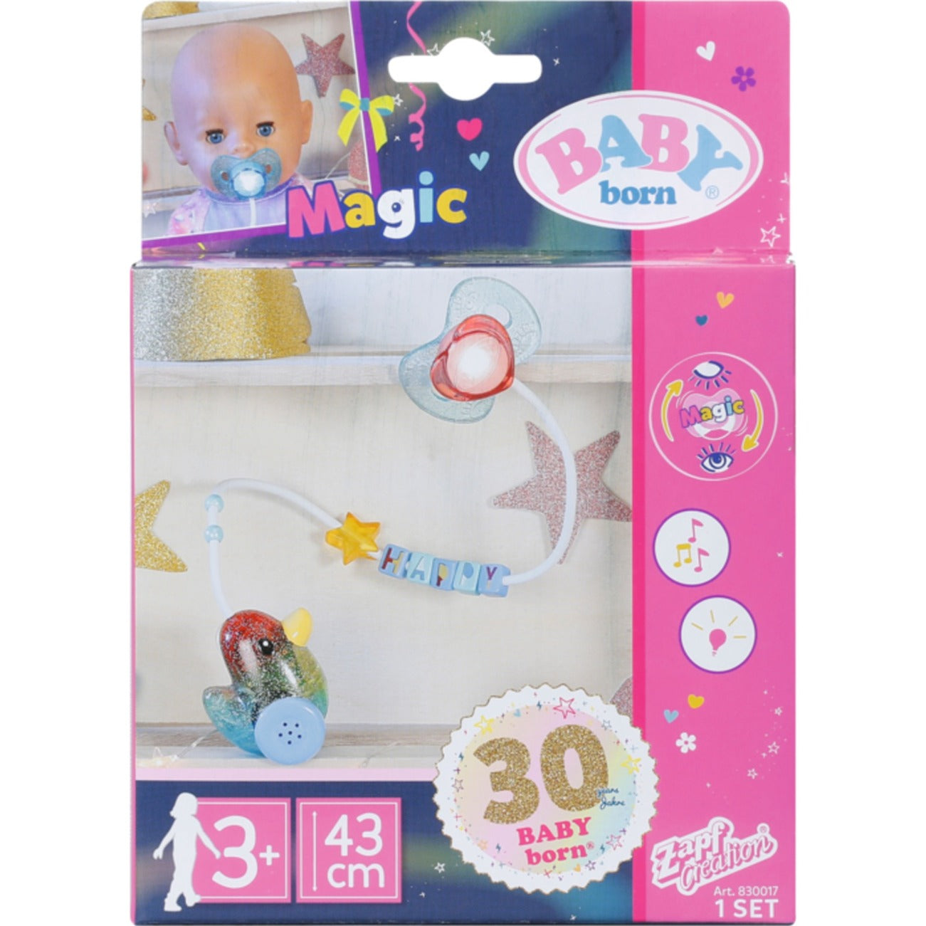 ZAPF Creation BABY born® Interactive Magic Schnuller 43cm