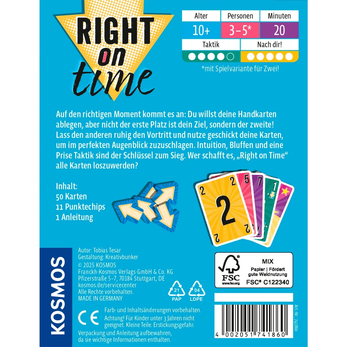 Right on time, Kartenspiel