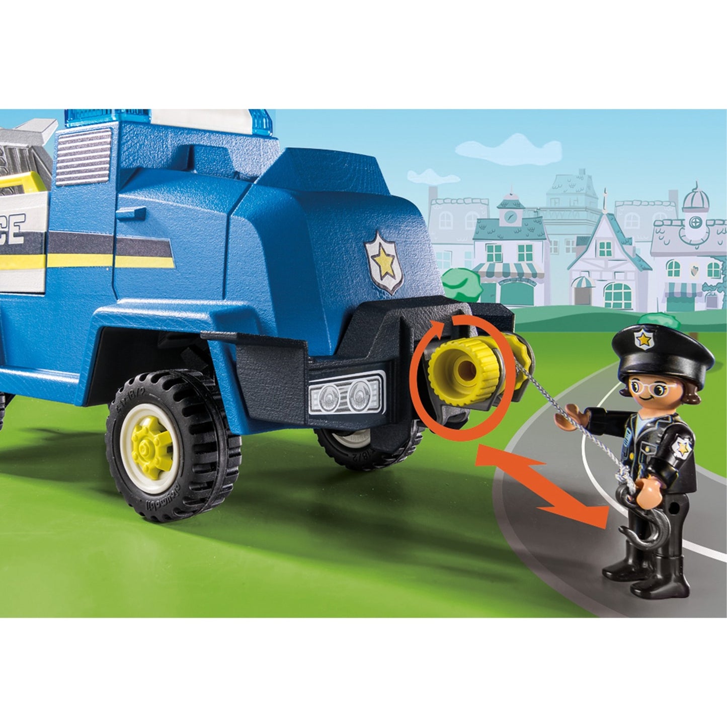 PLAYMOBIL 70915 DUCK ON CALL Polizei Einsatzfahrzeug, Konstruktionsspielzeug