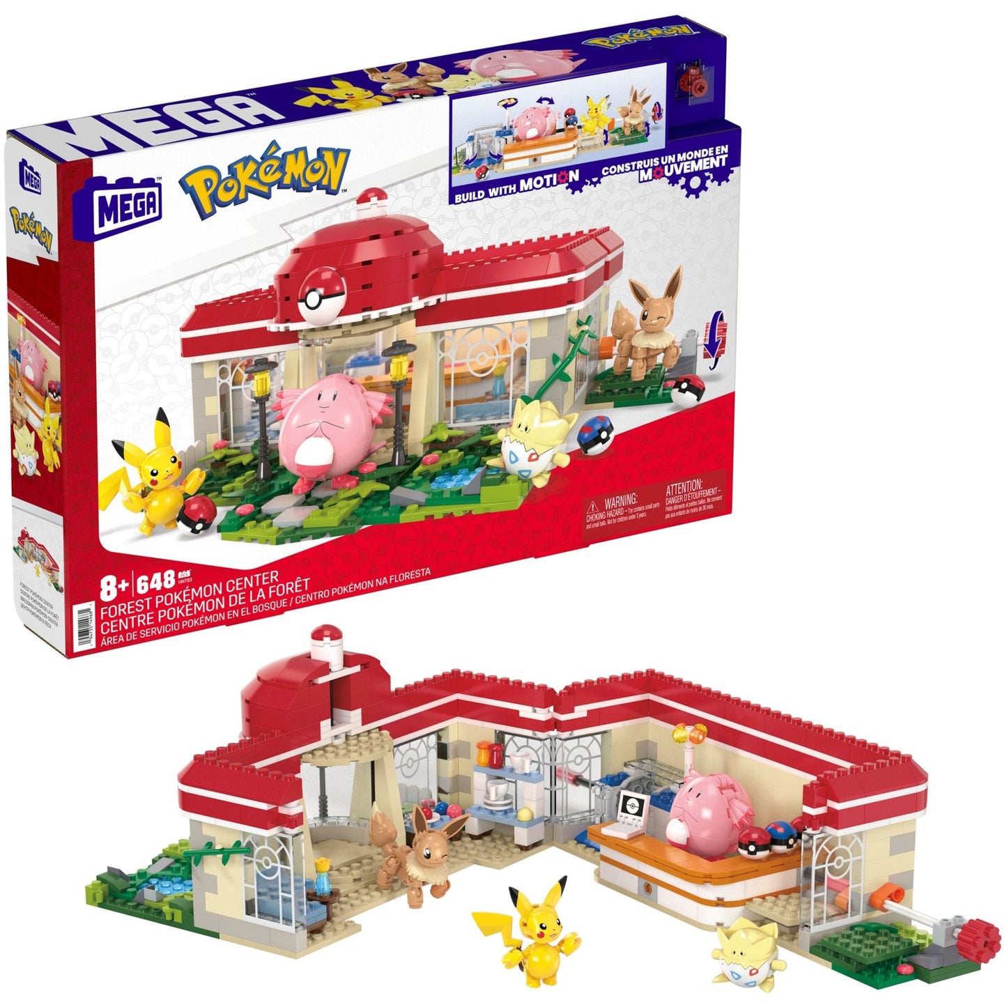 Mattel MEGA Pokémon Waldspaß Poké-Center, Konstruktionsspielzeug