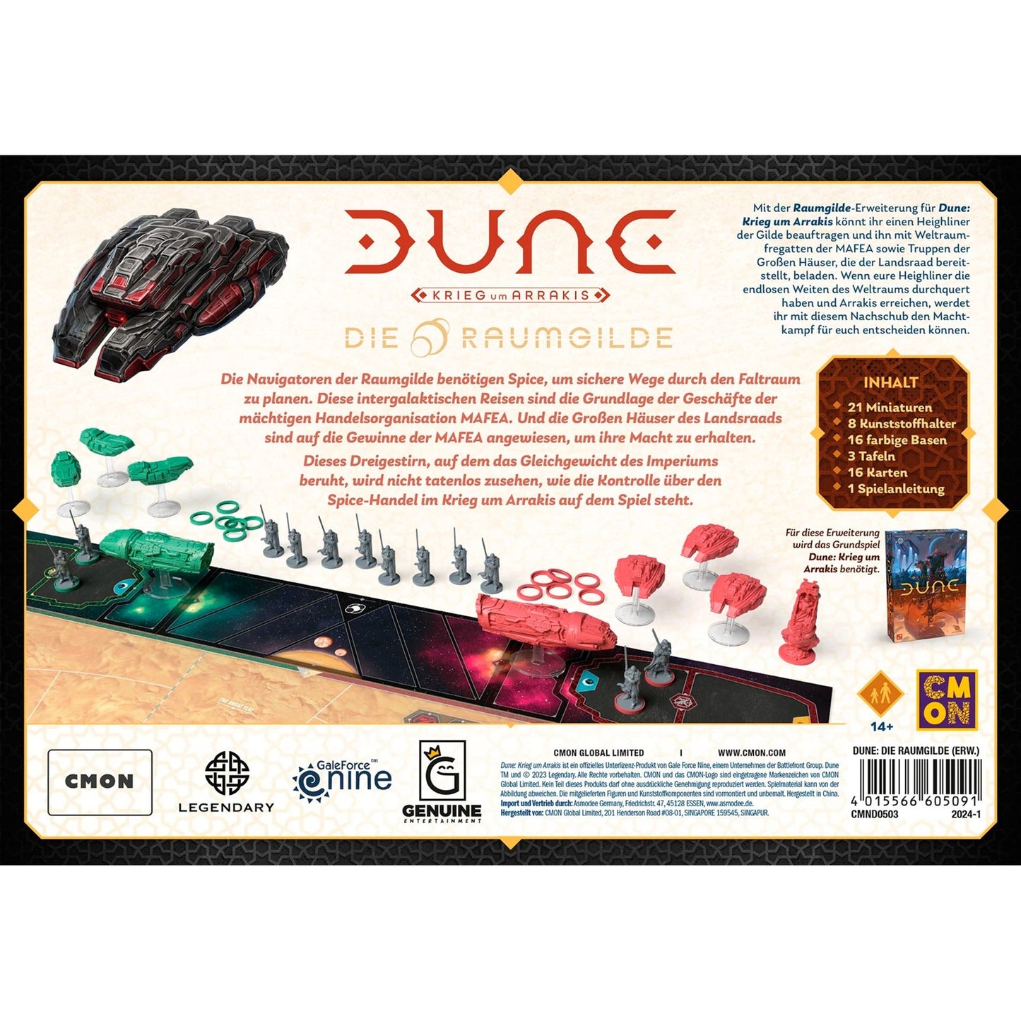 Asmodee Dune: Krieg um Arrakis - Die Raumgilde, Brettspiel