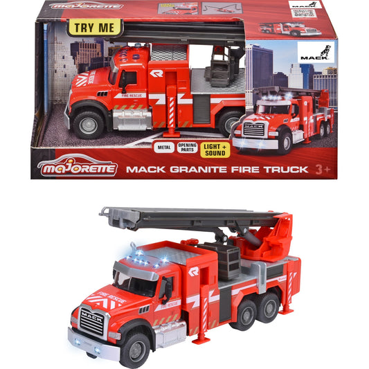 Majorette Mack Granite Feuerwehr-Truck, Spielfahrzeug