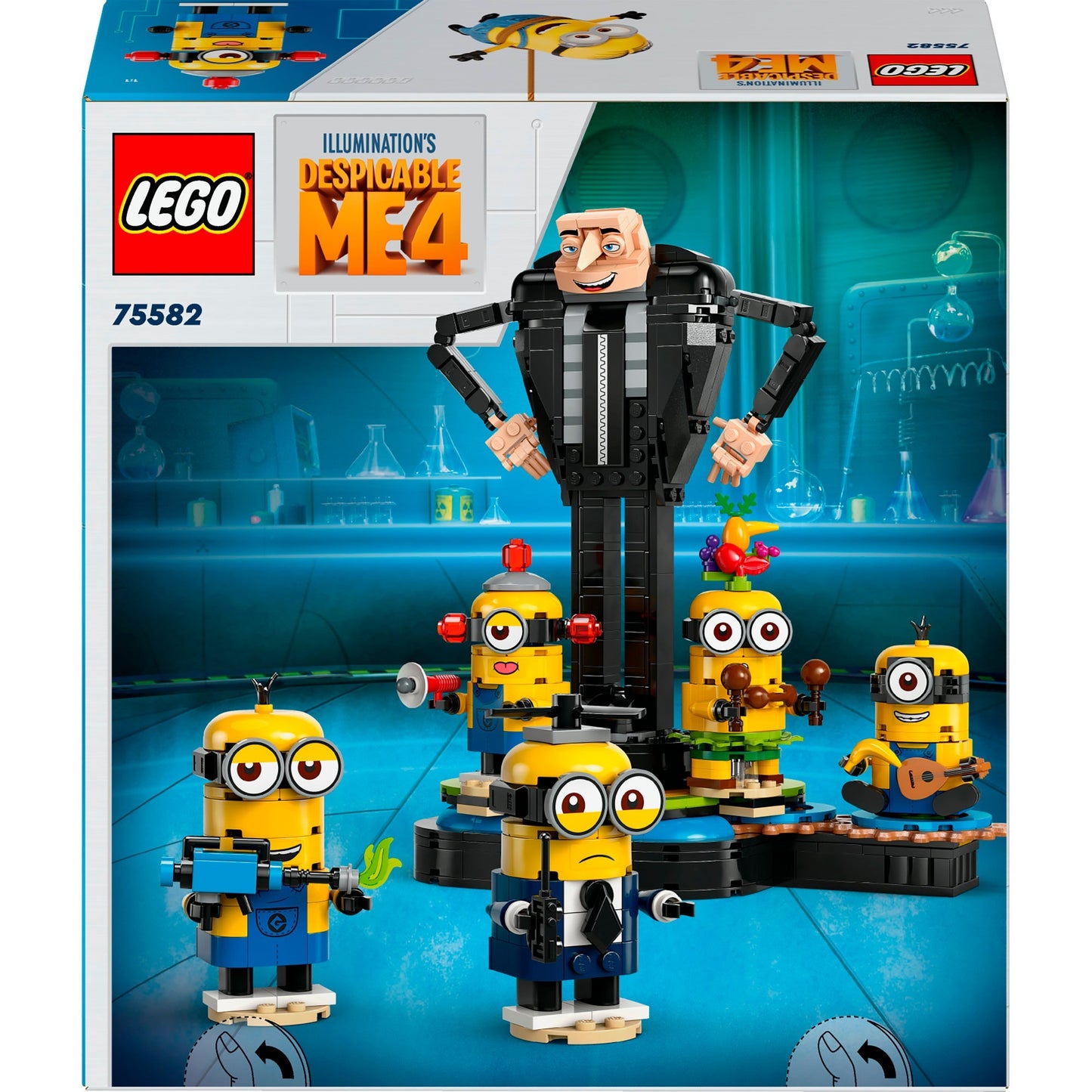 LEGO 75582 Minions Gru und die Minions aus LEGO Steinen, Konstruktionsspielzeug