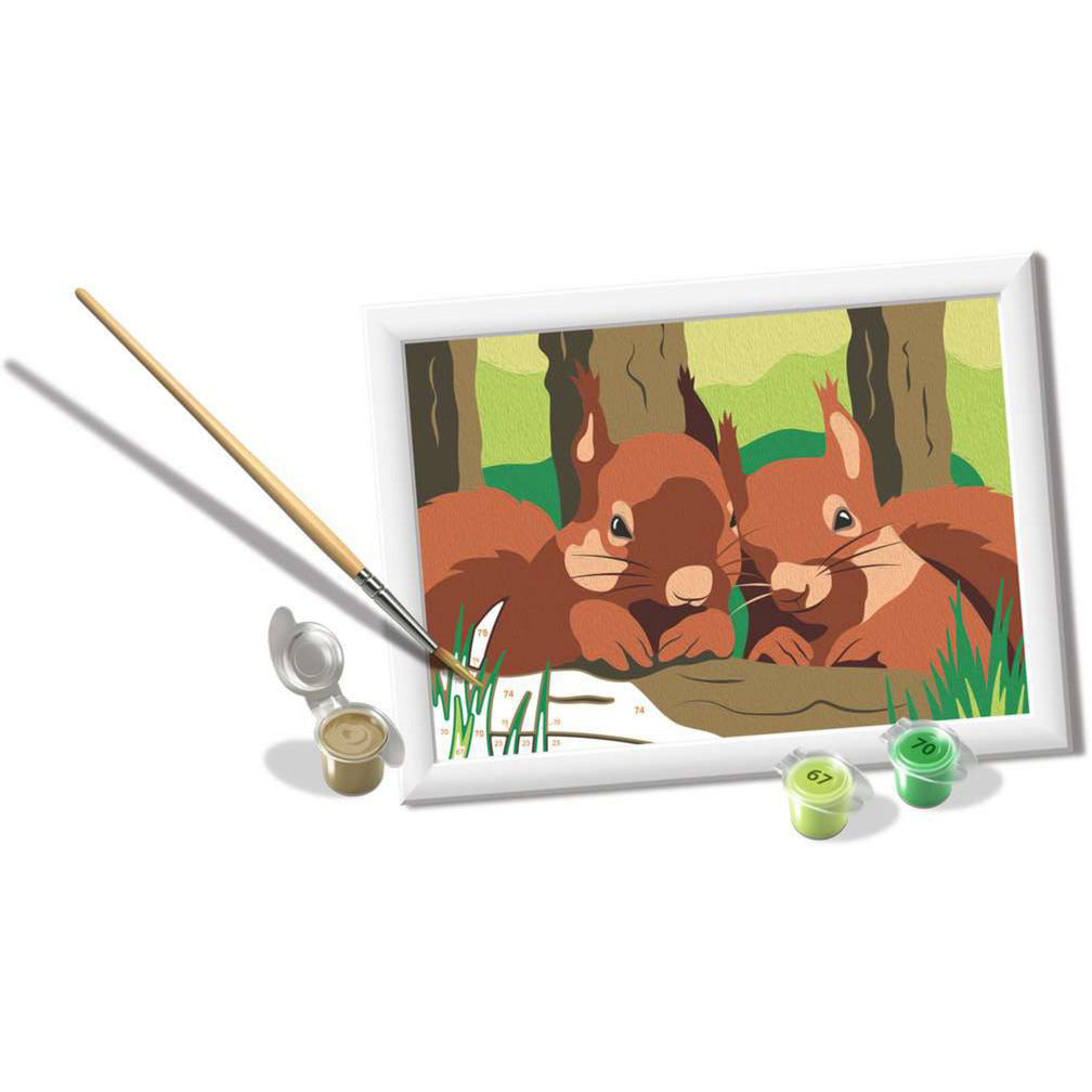 CreArt - Kuschelnde Eichhörnchen, Malen