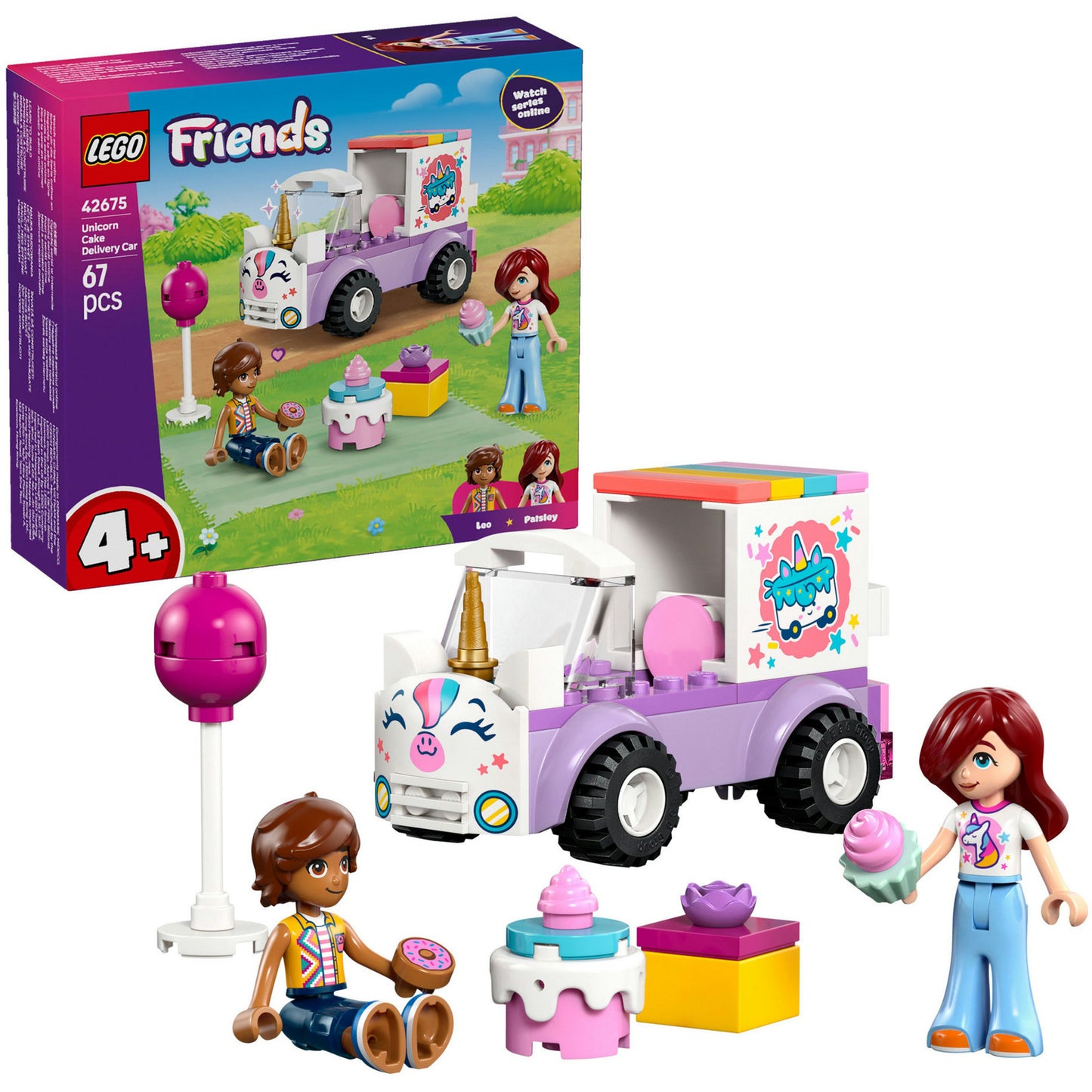 42675 Friends Einhorn-Kuchenlieferwagen, Konstruktionsspielzeug