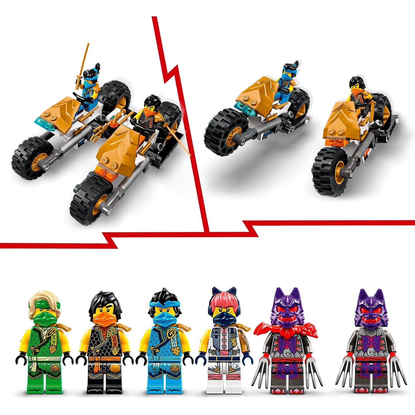 LEGO 71820 Ninjago Kombi-Raupe des Ninja-Teams, Konstruktionsspielzeug