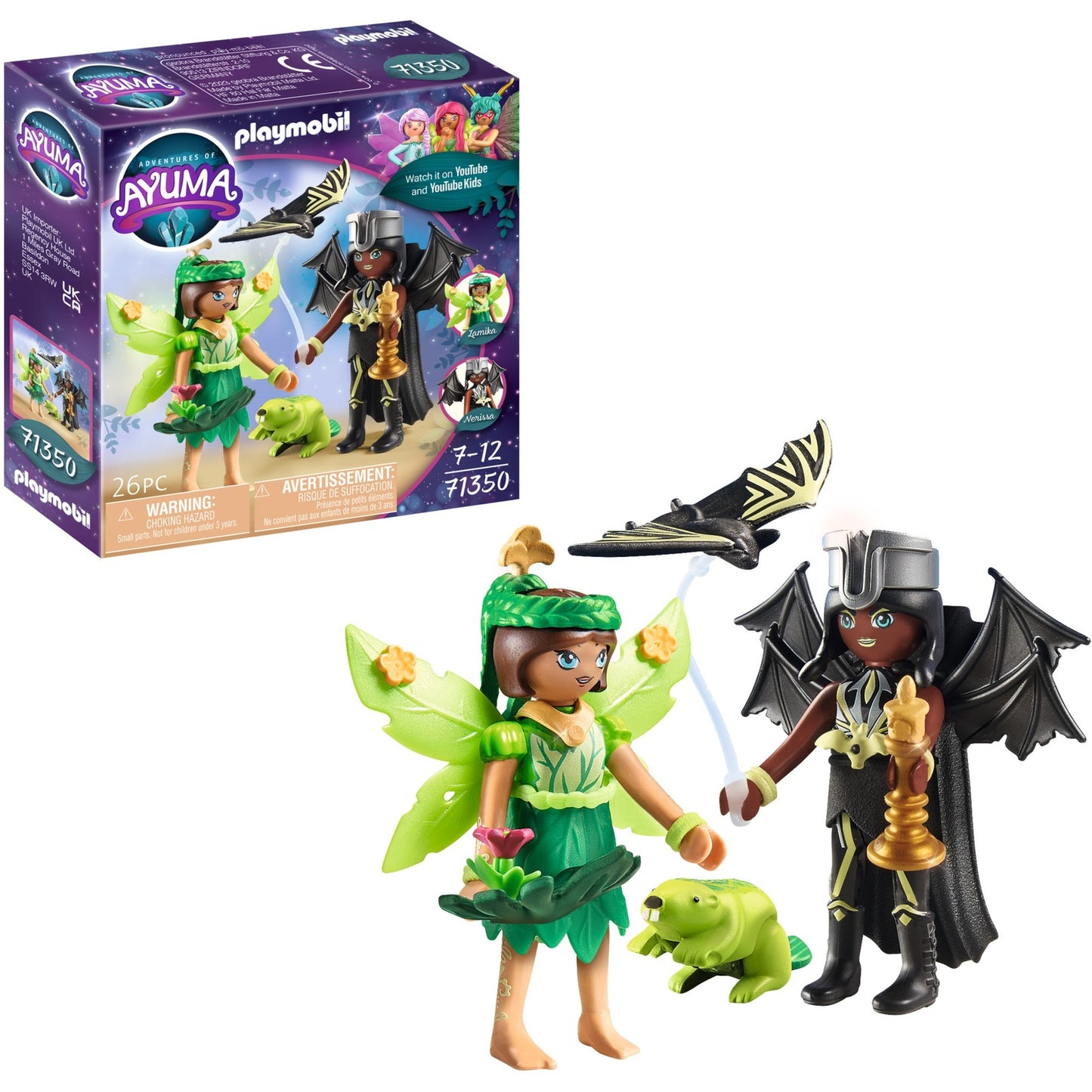 PLAYMOBIL 71350 Ayuma Forest Fairy & Bat Fairy mit Seelentieren, Konstruktionsspielzeug