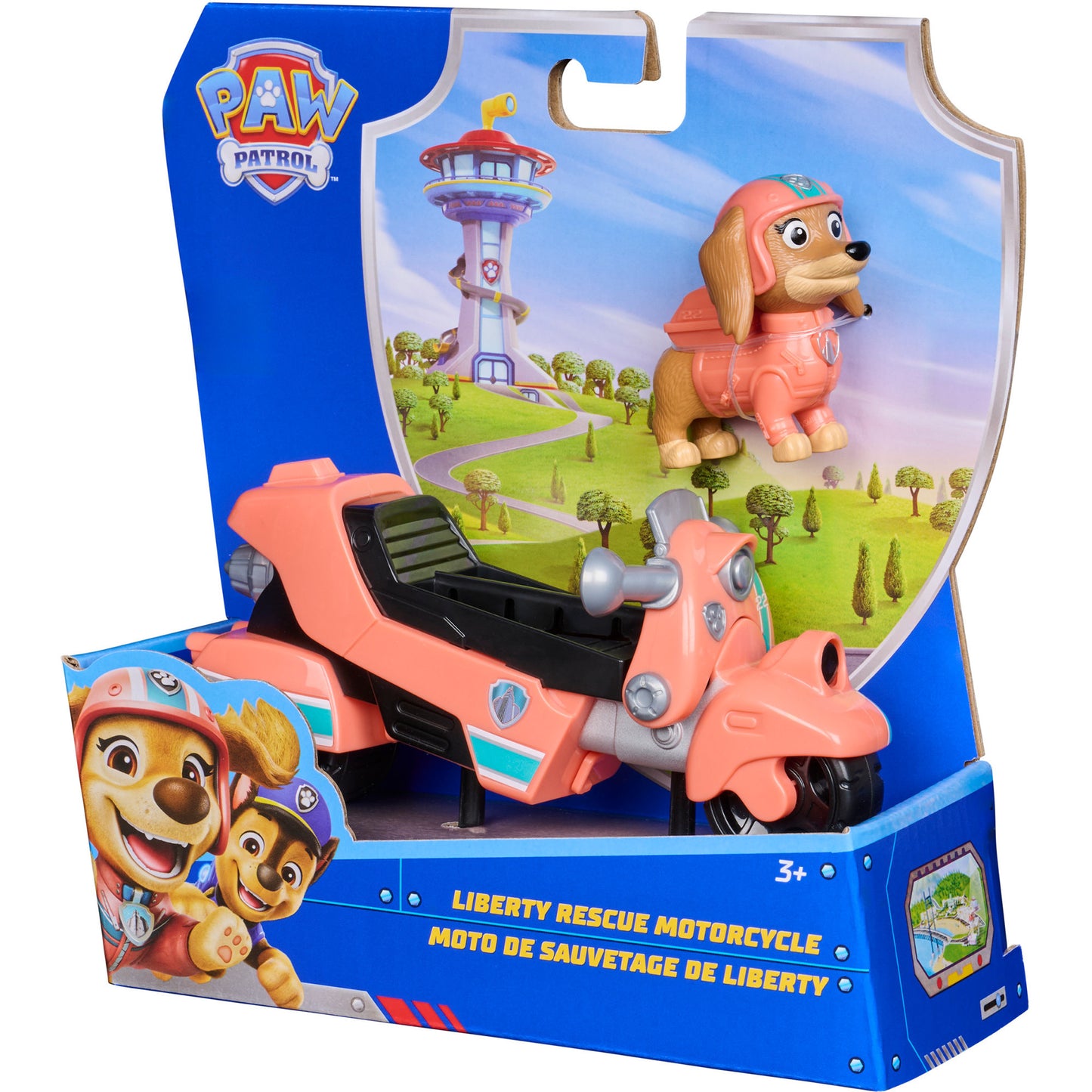 Paw Patrol - Liberty Rettungs-Motorrad mit Sammelfigur, Spielfahrzeug