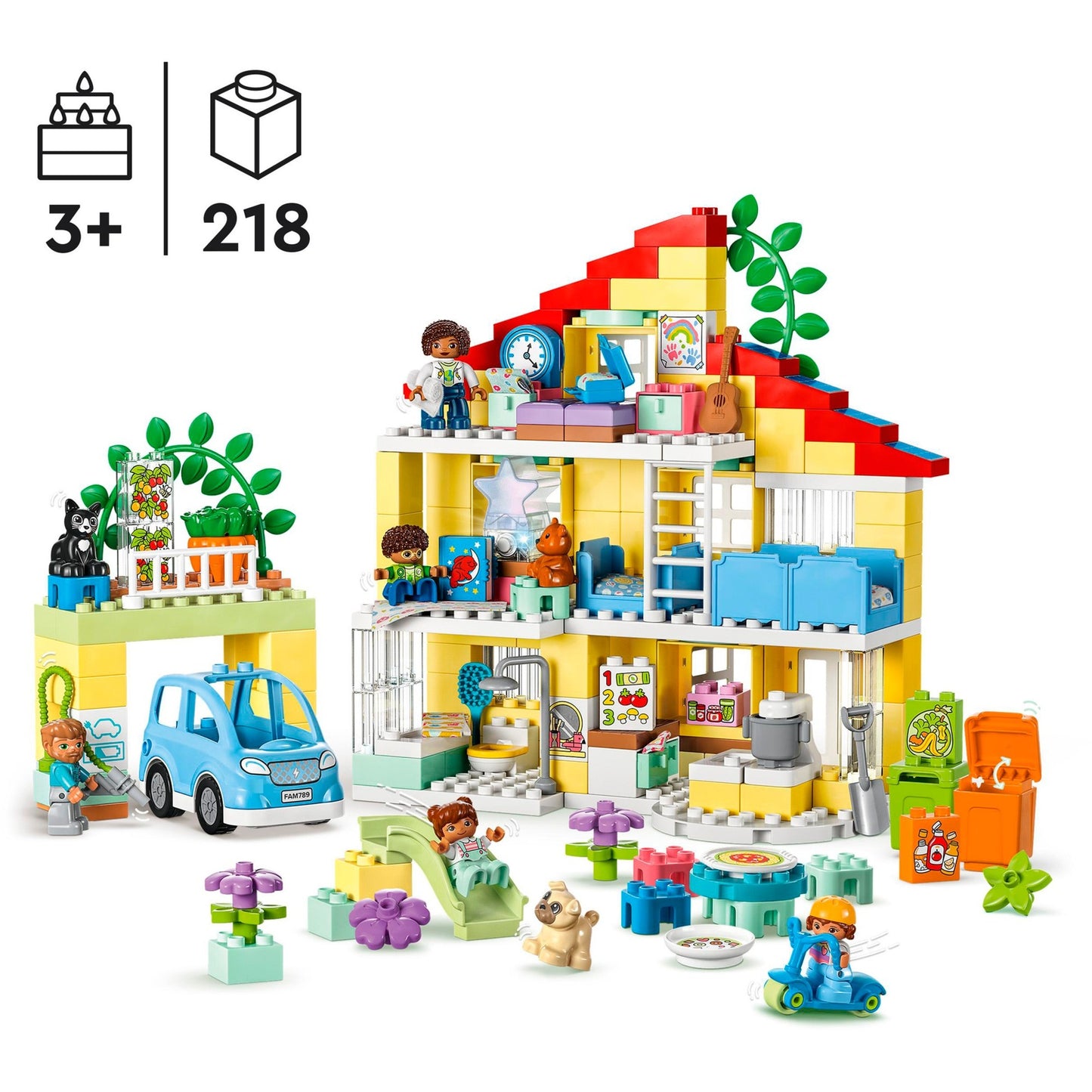 LEGO 10994 DUPLO 3-in-1-Familienhaus, Konstruktionsspielzeug