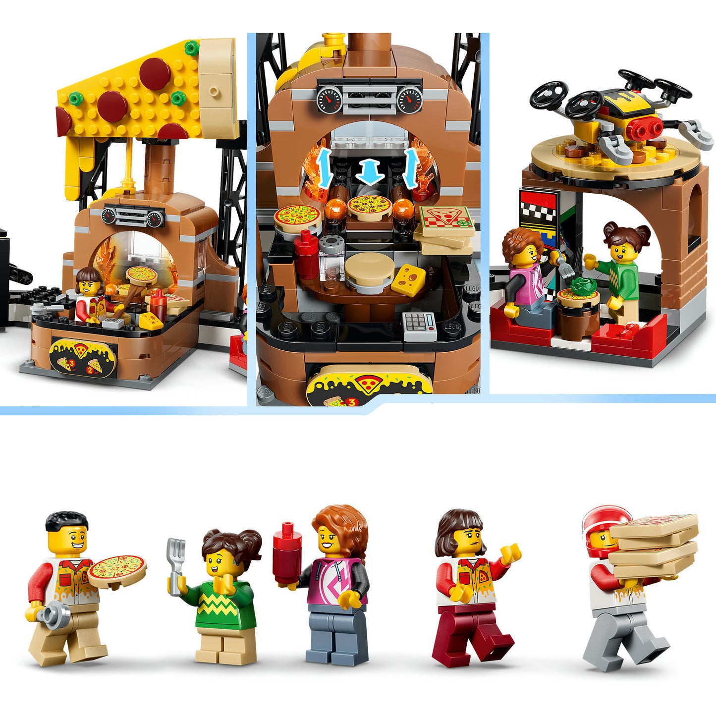 60496 City Pizza-Liefererlebnis mit Fahrzeugen, Konstruktionsspielzeug