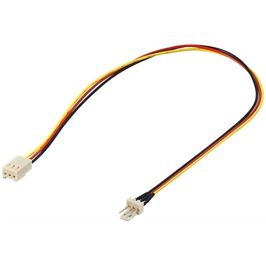 Goobay PC-Lüfter Stromkabelverlängerung 3Pin Secker > 3Pin Buchse (30cm)