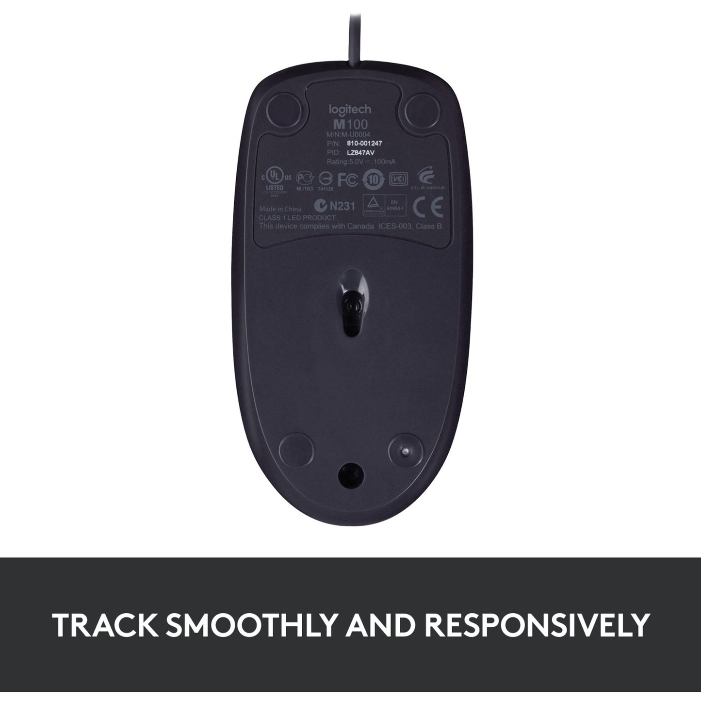 Logitech B100 Optical USB Mouse for Business (schwarz)