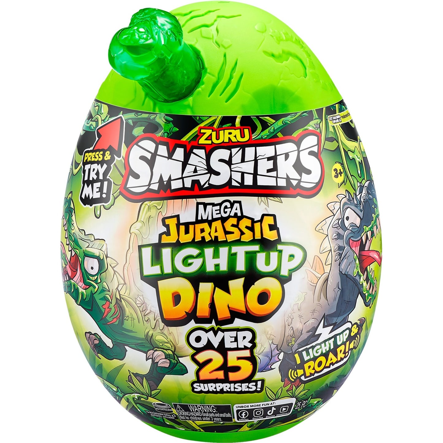 ZURU Smashers - Jurassic Light Up Dino Ei Serie 1 (sortierter Artikel)