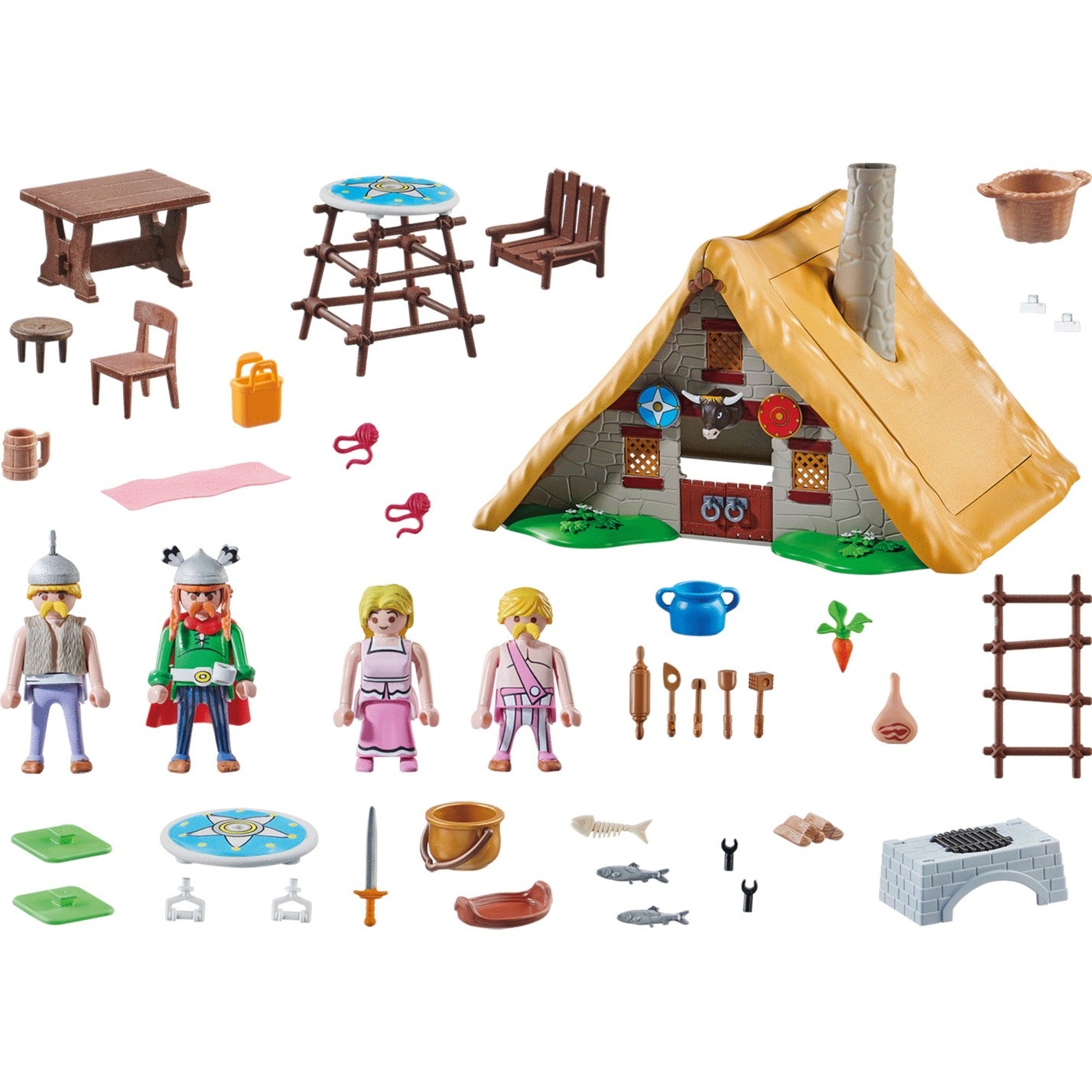 PLAYMOBIL 70932 Asterix Hütte des Majestix, Konstruktionsspielzeug