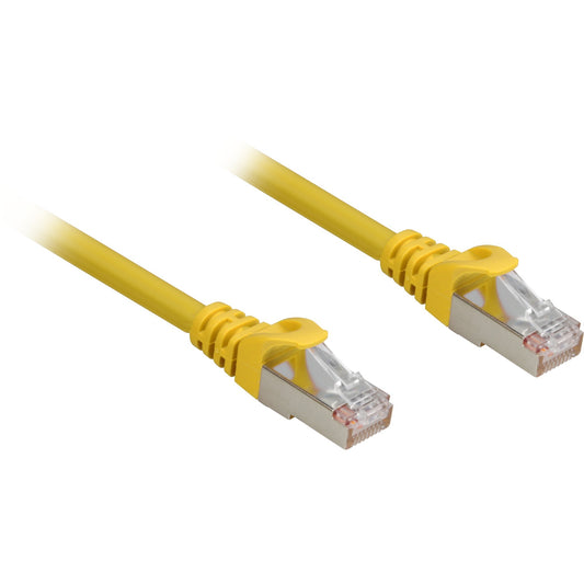 Sharkoon Patchkabel RJ45 Cat.6a SFTP (gelb, 50 cm, LSOH (Halogenfrei))