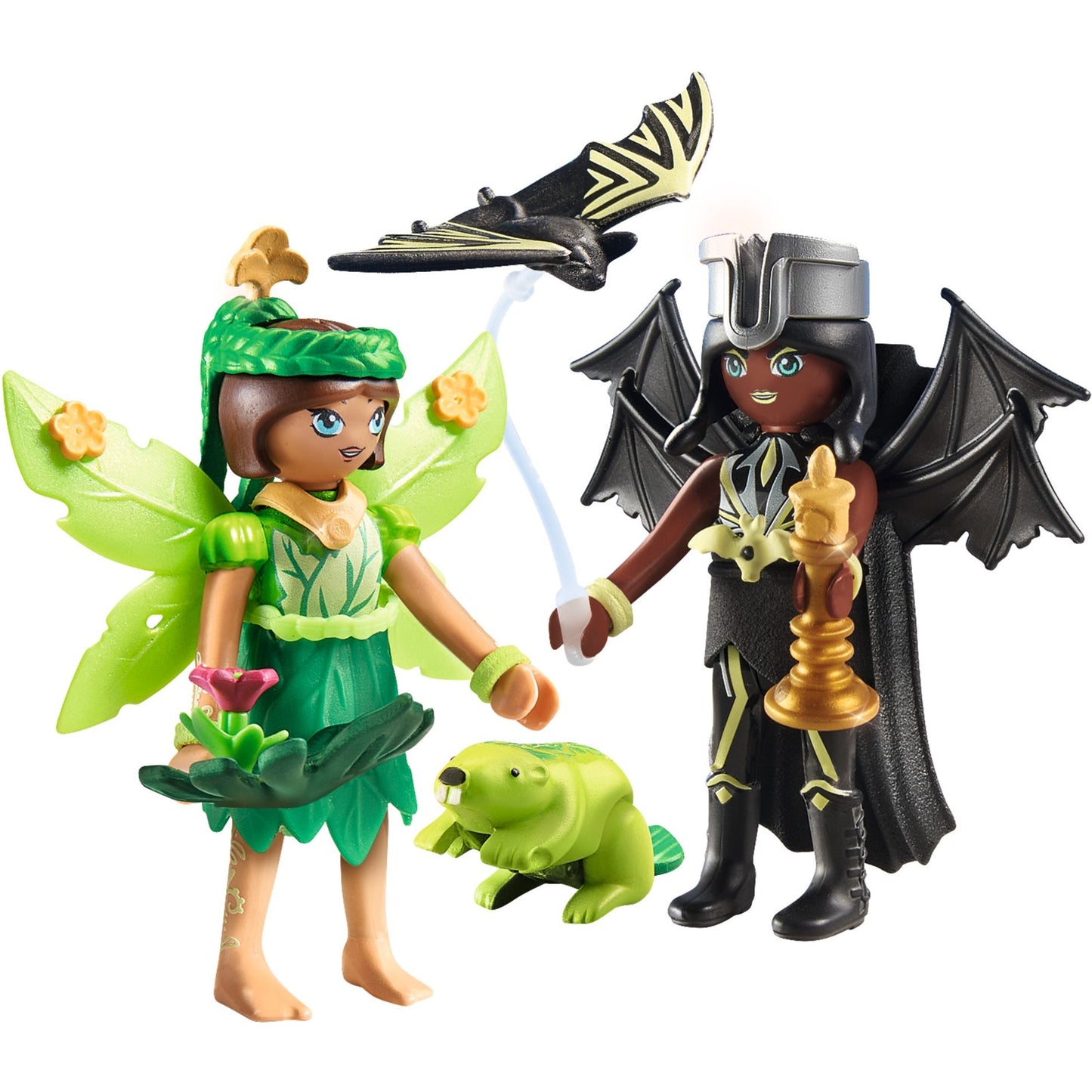 PLAYMOBIL 71350 Ayuma Forest Fairy & Bat Fairy mit Seelentieren, Konstruktionsspielzeug