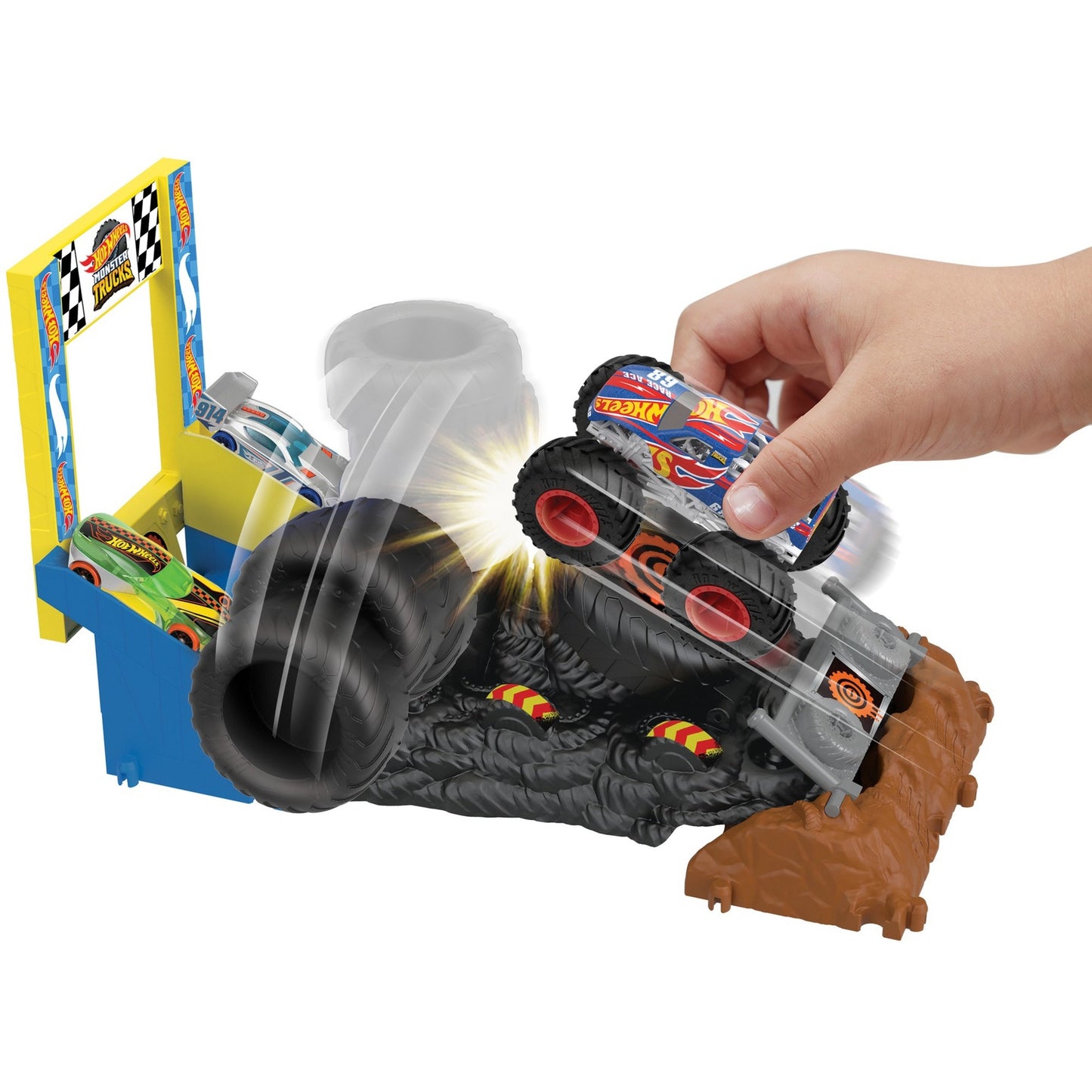 Hot Wheels Monster Trucks Arena World: Entry Challenge - Race Ace's Tire Smash Race, Rennbahn