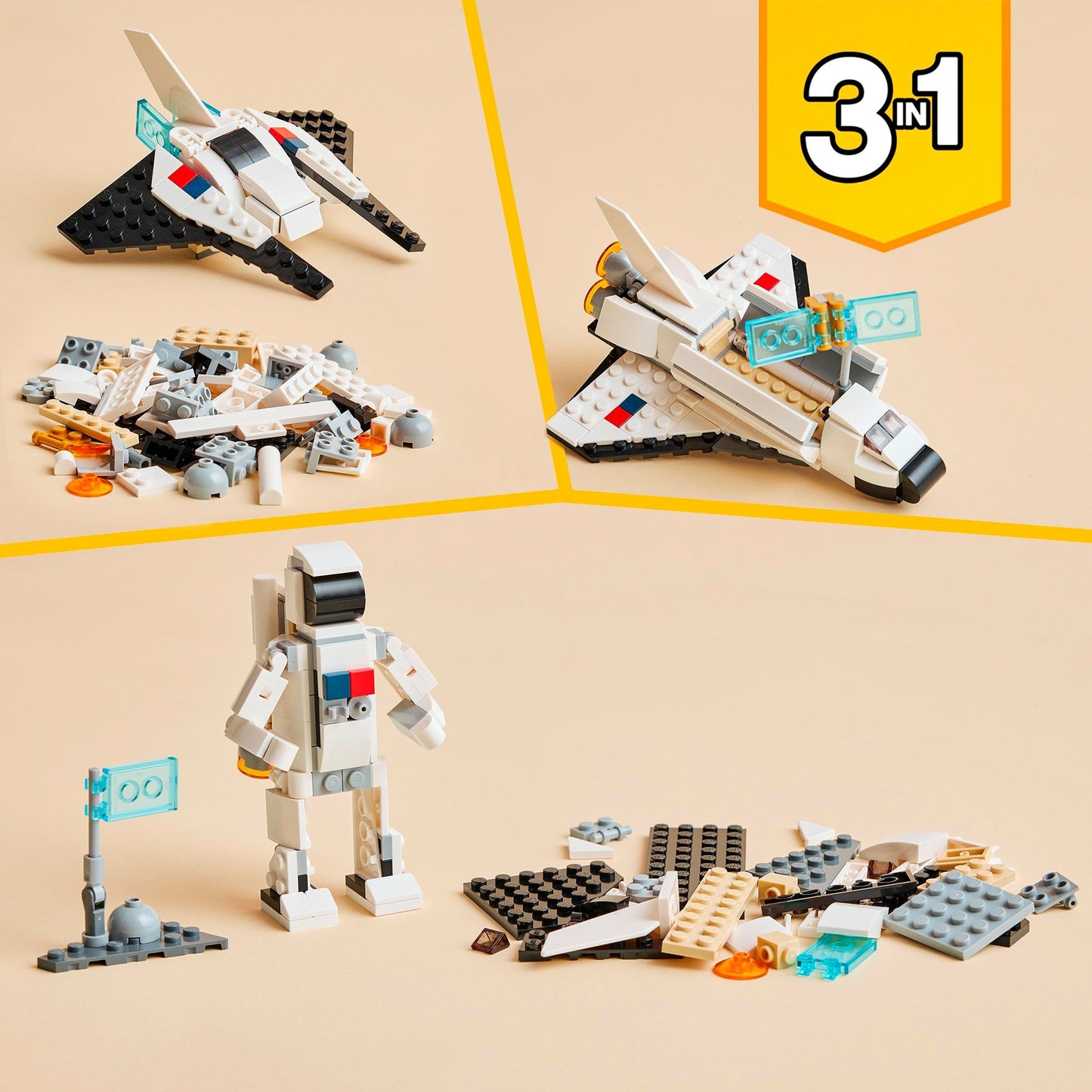 LEGO 31134 Creator 3-in-1 Spaceshuttle, Konstruktionsspielzeug