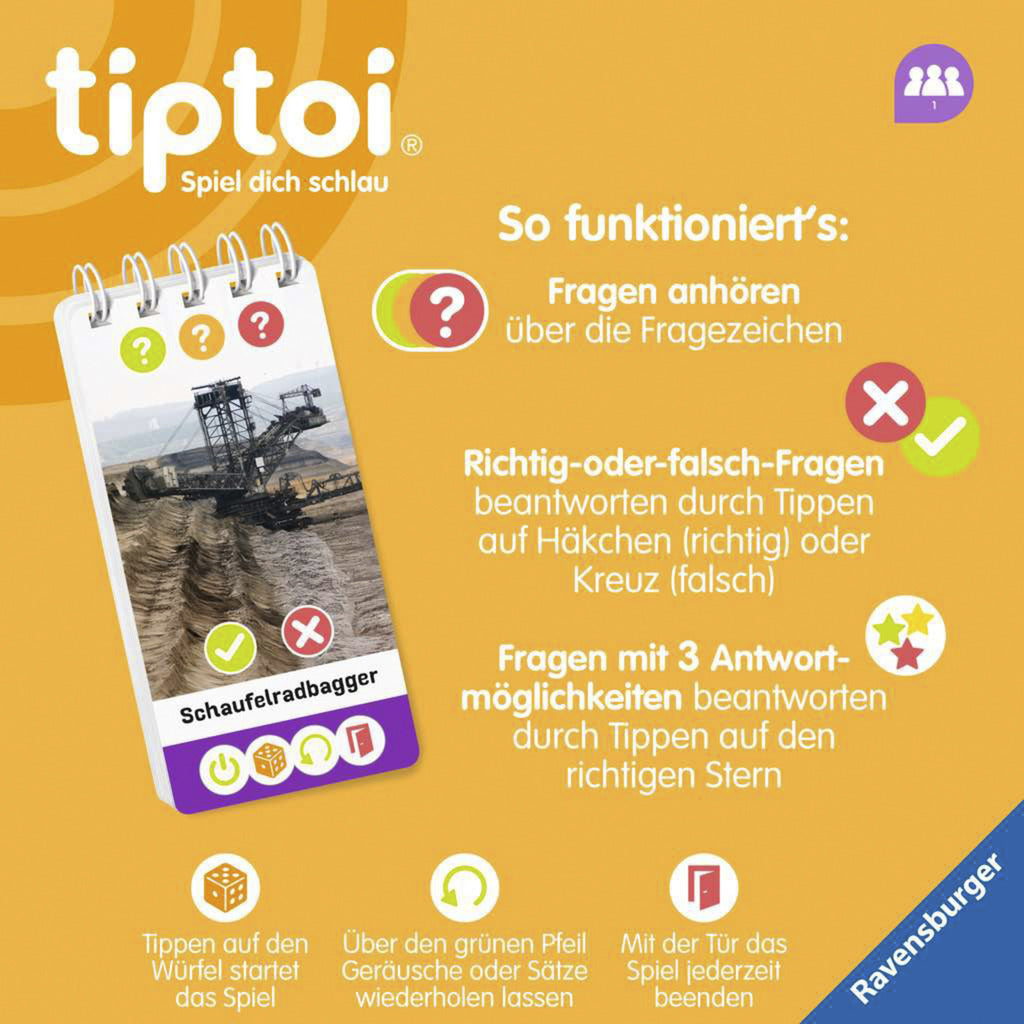 tiptoi Wieso? Weshalb? Warum? Quiz Spezialfahrzeuge, Lernbuch