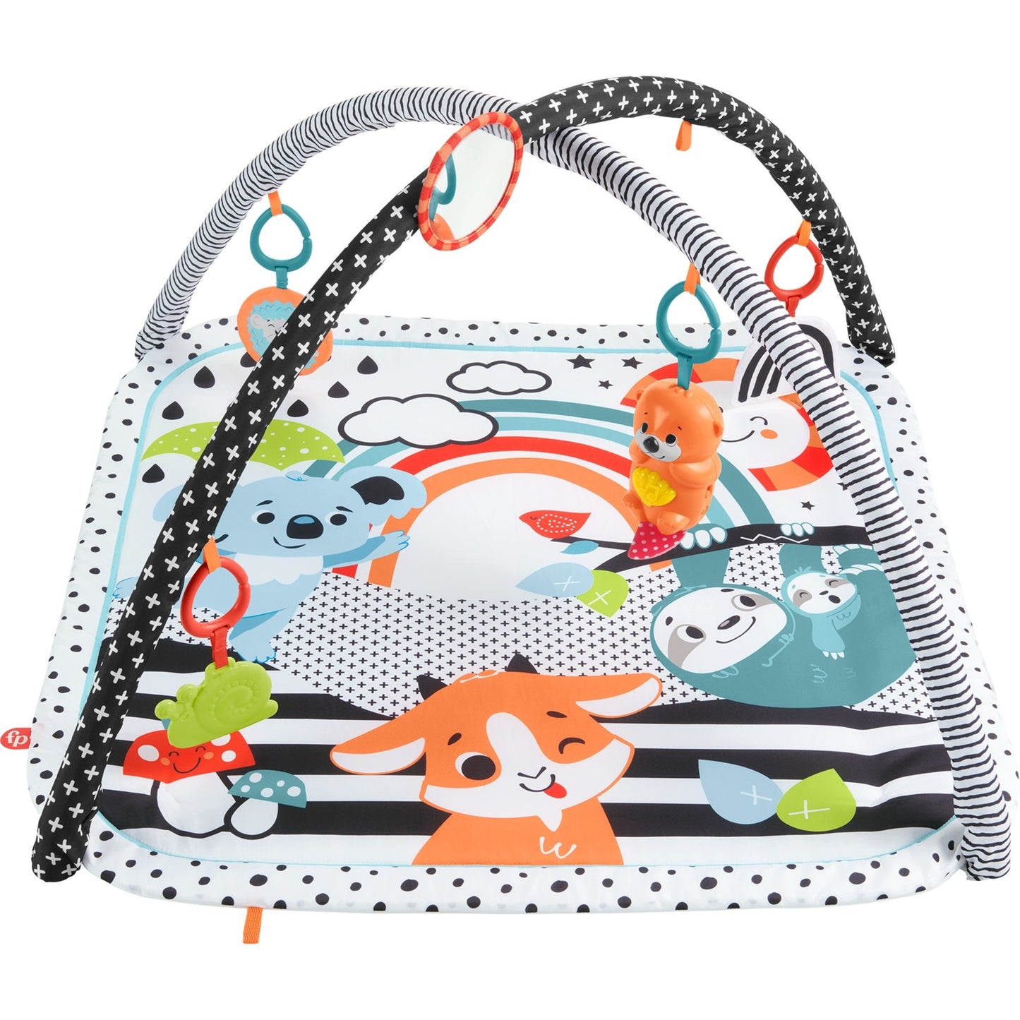 Fisher-Price Tierfreunde Kontrast-Spieldecke, Spielbogen/Decke