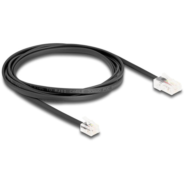 DeLOCK Telefonkabel RJ-45 Stecker > RJ-11 Stecker (schwarz, 2 Meter)