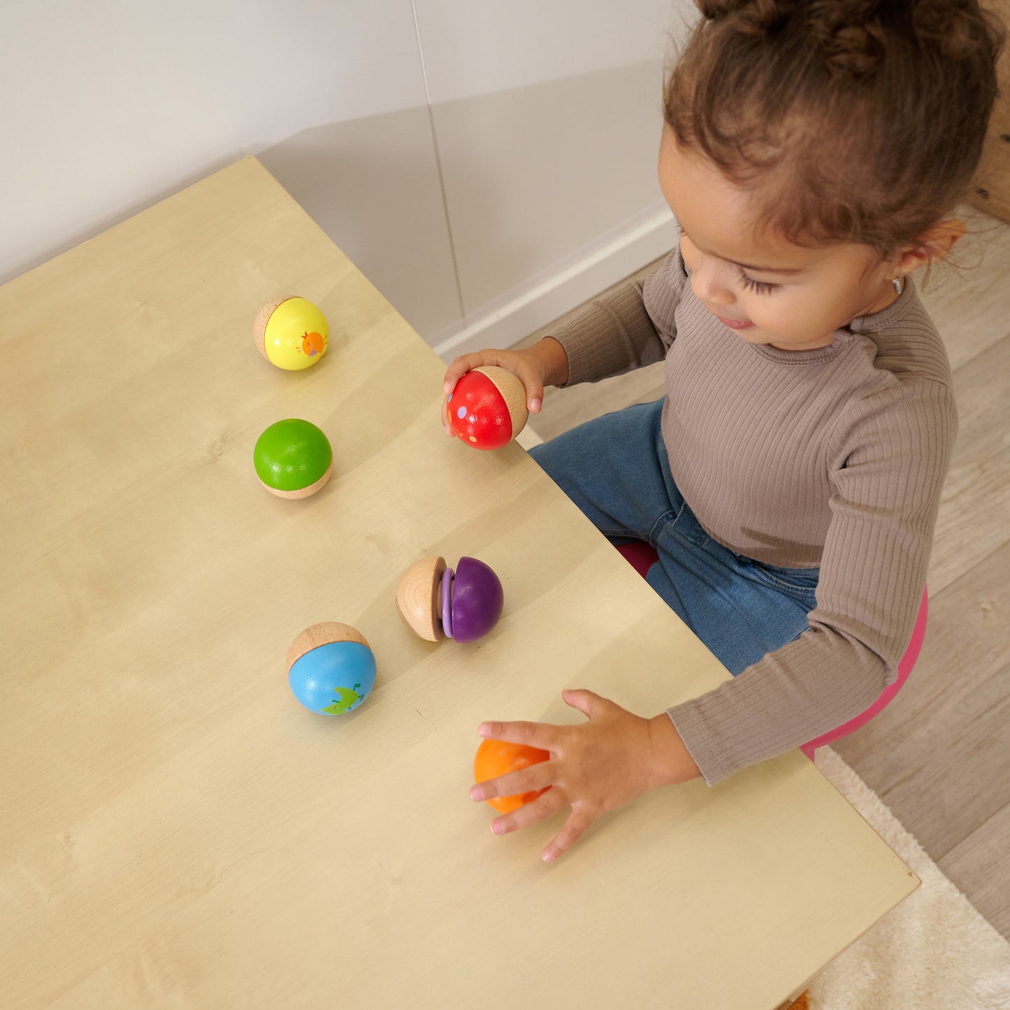 Musik Holzkugel mit Sound, Musikspielzeug