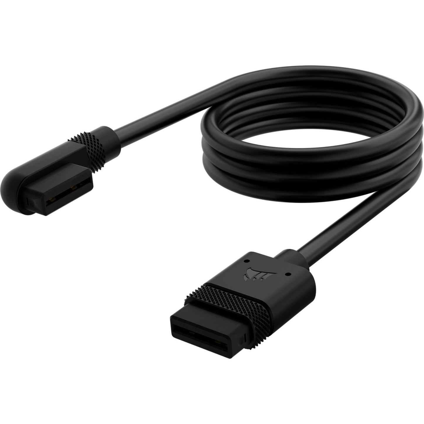 Corsair iCUE LINK Slim-Kabel, 600mm, 90° abgewinkelt (schwarz, 1 Stück)