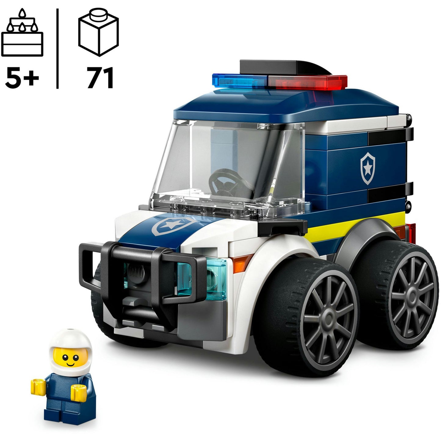 60481 City Coole Flitzer - Polizei-Truck, Konstruktionsspielzeug