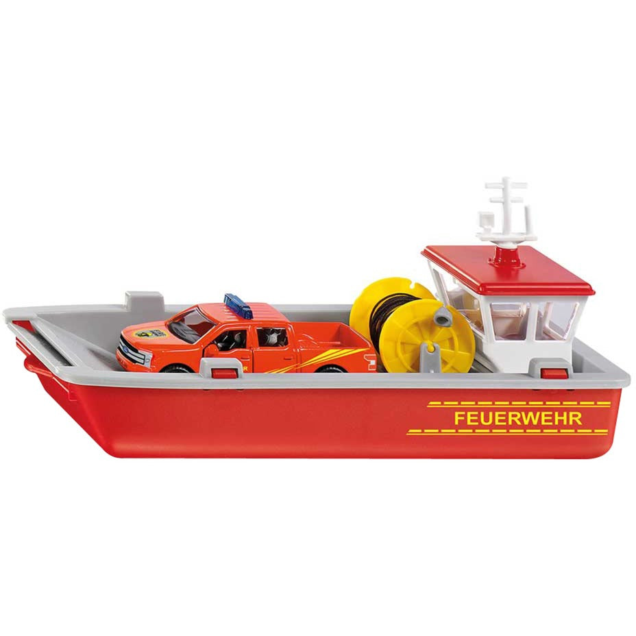 SIKU SUPER Feuerwehr Arbeitsboot (rot/grau)